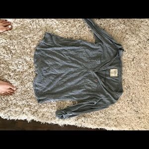 Hollister half sleep button up shirt